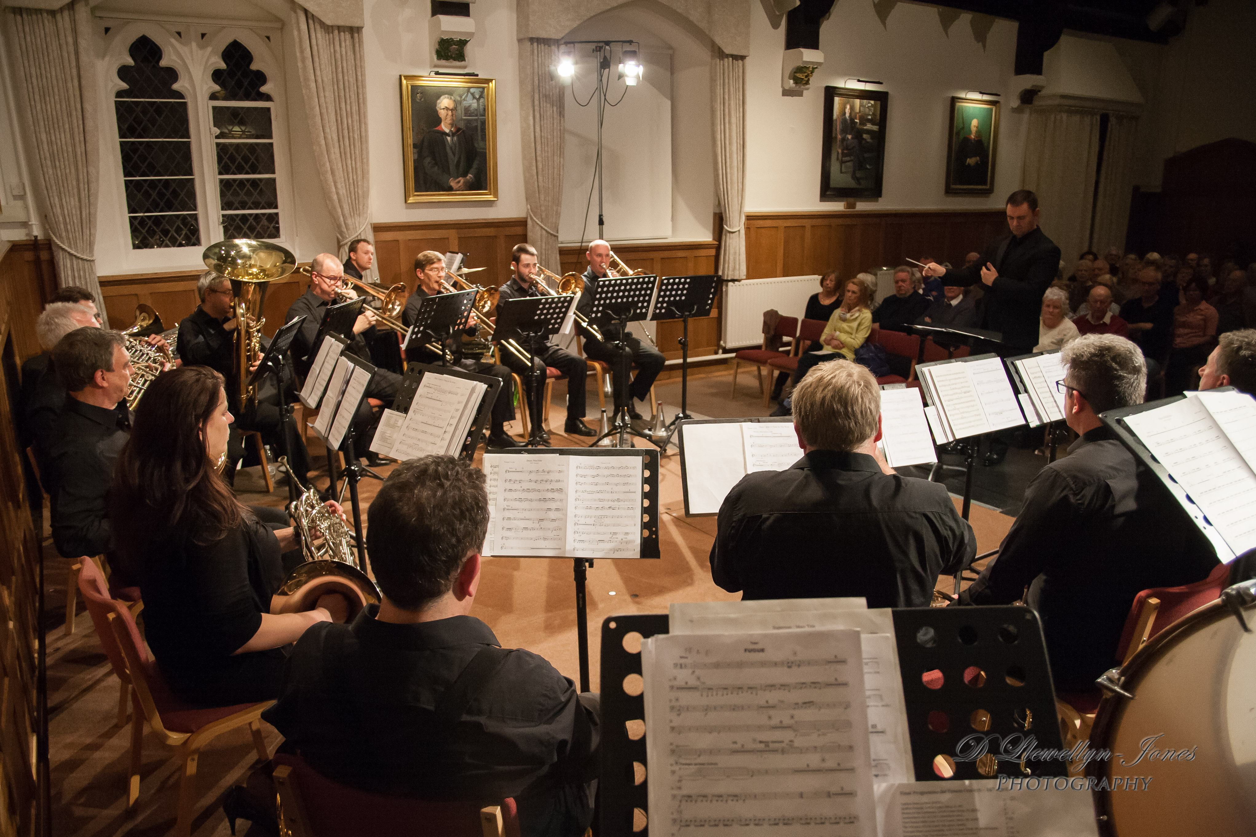 Surrey Brass In Concert raising funds for Age Concern in 2016 at Epsom College: Photo by D.Llewellyn Jones